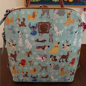 Dooney & Bourke Blue Dog Print Backpack